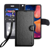 Galaxy A20 Case,Galaxy A30 Case,Premium Pu Leather Wallet Flip Protective Phone Case Cover W/Card Slots & Kickstand For Samsung Galaxy A20/A30 2019 (Black)