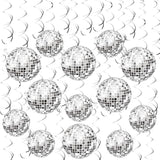 54 Pieces Disco Party Decorations Disco Ball Hanging Swirls 70S Party Hanging Swirls Ceiling Decor For Disco Fever Party 70S Hippie Birthday Party Favors Supplies