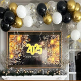 50pcs Black White Gold Balloons 12in Party Decorations New Year Wedding