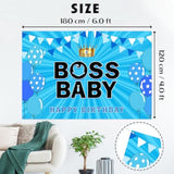 6×4 ft Boss Boy Backdrop for Baby Shower, Gender Reveal & 1st Birthday Photos