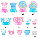 12 Pcs Baby Gender Reveal Honeycomb Centerpieces Table Toppers Blue An