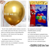 12 Inch 100 Pcs Latex Metallic Chrome Balloons Helium Shiny Thicken Balloons Party Decoration (Gold)
