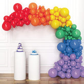 Rainbow Balloon Arch Kit -135 Pcs Colorful Pride Balloons Included For Balloon Garland, Arch, And Fiesta Decorations For Easter Party, Baby Girl Birthday And Valentines Decor