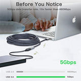 Usb 3.0 Extension Cable 2Ft/0.6M,Usb Extender Cable Type A Male To Female Data Transfer Cord 5Gbps For Playstation,Oculus Vr,Usb Flash Drive,Card Reader,Hard Drive,Keyboard,Printer