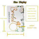 Bridal Shower Scratch Off Game– Scratch Off Raffle Cards, Fun Wedding Shower Game, Love In Bloom, Golden Ring And White Flower Design, 30 Cards & Stickers, Party Games
