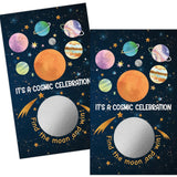 50 Pack It'S A Cosmic Celebration Theme Scratch Off Game, Planet Scratch Card For Baby Shower Game Baby Shower, Birthday Party Activity, Festive Raffle Tickets Class Reunion Scratch Off Game