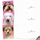 - 20 Assorted Boxed Valentine'S Day Note Cards With Envelopes (4 X 5.12 Inch) - Heart Dogs Am9161Vdg-B2X10