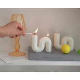 Scented Candle Geometric Aesthetic,Minimalist S Shape Soy Wax Decorative Aroma Candle For Table Photo Prop Birthday Gift,Prefect For Meditation Stress Relief Mood Boosting Bath Yoga