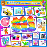 1000Pcs Party Favors For Kids, Fidget Toys Pack,Bulk Toys Goodie Bag Stuffers,Prize For Kids Treasure Box Toys For Classroom Rewards ,Birthday Party Gift, Carnival Prize, Pinata Pinata Filler