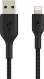 3.3FT Braided USB to Lightning Cable MFi Certified Fast Charging Cord for iPhone iPad AirPods Black