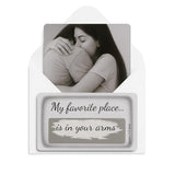 Romantic Scratch Off Card – Love Greeting Card With Hidden Message “My Favorite Place Is In Your Arms” – Gift For Boyfriend Girlfriend Husband Wife – Anniversary Valentine’S Day Card