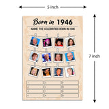 80Th Birthday Party Games, Set Of 5 Activities For 10 Guests, Born In 1946 Games Bundle, Birthday Party Supplies For Adults, Pack Of 50 Cards