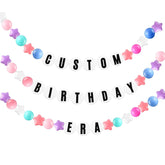 103 Pcs Giant Friendship Bracelet Garland Diy Birthday Halloween Christmas Jumbo Friendship Bracelet Banner Kit Famous Singer Customizable Party Wedding Decor(Macaron Color)