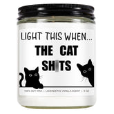 Candle, Cat Lover Gifts For Women, Men - Funny Valentines Day, Birthday Gifts For Cat Lovers, Mom, Dad, Lady, Girls, Boys, Teens, Parents, Owners - Black Cat Themed Presents & Stuff - 9 Oz