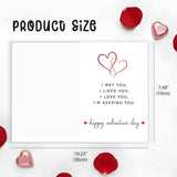 Happy Valentine’S Day Card, Romantic Greeting Card With Envelope, Valentine Card For Him Her Wife Husband Girlfriend Boyfriend, Valentines Day Card, Anniversary Card Gifts For Husband Wife Couple