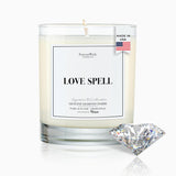 Love Spell Lush Fruit Surprise Candle With Diamond Inside | S | Scented Soy Candles Gifts For Women Aromatherapy Candle | Organic Soy Candle 14Oz | 70H