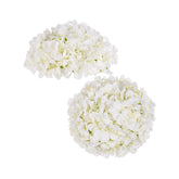 Hydrangea Artificial Flowers Ball: 2 Pcs White Fake Silk Flower Centerpieces Decoration - Faux Hydrangeas Floral Arrangements For Wedding Home Room Table