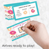 Big Dot of Happiness Donut Worry, Let’s Party - Doughnut Party Game Scratch Off Cards - 22 Count