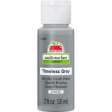 Apple Barrel Multi Surface Acrylic Paint, 2 oz, Timeless Gray 2 Fl Oz (Pack of 24)