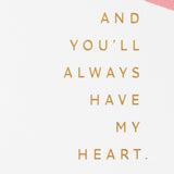Hallmark Signature Mother's Day Card (Have My Back and My Heart) for Anniversary, Birthday for Her, Any Occasion