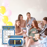 Baby Shower Friendly Feud Game,Gender Neutral Decorations, Babyshower Feud Quiz, Babyshower Decorations,Baby Shower Game Night, 2 Instruction Cards + 12 Preliminaries Cards + 3 Final Cards-Sqbs02