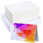 100 Sets Blank Watercolor Cards And Envelopes 4 X 6 Inch Christmas Cardstock Watercolor Postcard For Kid Art Painting Invitation Thank You Note