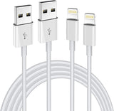 2 Pack Apple MFi Certified Lightning Charger Cable USB Fast Charging Cord for iPhone 13 12 11 XR XS X iPad