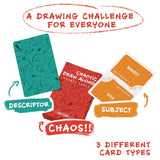 110 Creative Drawing Prompt Cards (105 Unique + 5 Blank Doodle Ideas) - Fun Family & Party Sketch Game For Art Teachers, Classroom Inspiration & Gifts For All Ages