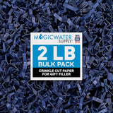 '- 2 Lb - Navy Blue - Crinkle Cut Paper Shred Filler Great For Gift Wrapping, Basket Filling, Birthdays, Weddings, Anniversaries