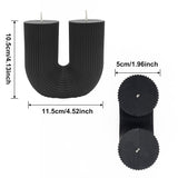 Large U Shaped Candle, Soy Wax Scented Candle Geometric Aesthetic Ribbed Candles Minimalist Shaped For Trendy Home Room Shelf Decor Aesthetic Candles Wedding Birthday