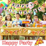 Pizza Photo Pennant Banner 3 Pieces Pizza Happy Birthday Banner Pizza