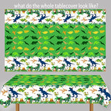3Pcs Dinosaur Party Tablecloth Dinosaur Birthday Table Cover T-Rex Dinosaur Party Supplies Decorations Dino 1St 2Nd 3Rd 10Th Birthday Table Cloth For Boys-86.6 * 51.2In