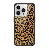 Cases - Meow, Compatible With Apple Iphone 14 Pro | Leopard Animal Brown Black Spots Cute Trendy - Protective Black Bumper, 4Ft Drop Test Certified, Women Owned Small Business