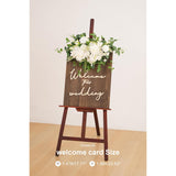 2Pcs White Green Mint Leaves Deluxe Welcome Sign Artificial Flowers Wedding Backdrop Garland Hanging Floral Arrangements For Ceremony Reception Entryway Board Sweetheart Table