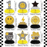 One Happy Dude Centerpieces – 9pcs Smile Face 1st Birthday & Party Table Decorations Set
