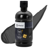 Black Acrylic Paint - Large 500Ml Bottle, Non-Toxic, Ideal For Canvas, Rocks, Wood, Fabric, Ceramic