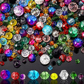 1300PCS Bicone Crystal Beads – Faceted Glass Beads for Jewelry & Crafts