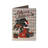 Merry Christmas Greeting Card, Need This Stocking Playful Holiday Greeting With Festive Scene For Family, Parents & Grandparents,Shimmering Pearl Finish Cardstock