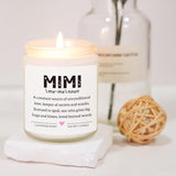 Mimi Gifts For Grandma, Funny Mimi Mothers Day Gifts, Christmas Thanksgiving Gift For Nana Nanny Granny Grandma Grandmother From Grandkids, Handmade Candle Gift