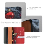 Christmas Snowman Door Cover, Stretch Fabric Backdrop Porch Covers For Home Party Holidays Decoration, 35X79 In