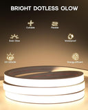 32.8FT Dimmable LED Neon Rope Lights 120V Flexible Waterproof Silicone Strip Lights for Mirror Kitchen Cabinet