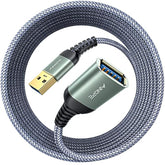 2 Pack 20Ft+20Ft Usb Extension Cable Type A Male To Female Usb 3.0 Extension C