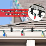 Christmas Light Hangers Clips 7/8 Inch Fascia Board Clips Hooks Deck Light Clips Holiday Light Clip For Christmas Decoration Roof Gutter Fence In Thickness From 3/4" To 7/8" (Black, 30Pcs)