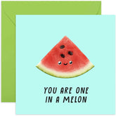 Old English Co. Fun Watermelon Thank You Card - 'One In A Melon' Well Done Card For New Job, Exam Results, Driving Test - For Him Her Brother Sister Mum Dad | Blank Inside With Envelope