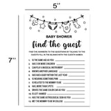 Baby Shower Games, Find The Guest Baby Shower Game, Gender Reveal Party Supplies, Baby Shower Decorations, Baby Shower Party Games Supplies & Activities, 30 Game Cards Included