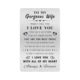 Wife Valentines Gifts Card, Meaningful Birthday Card, My Wife Christmas Gifts From Husband, Mothers Day Present For Anniversary