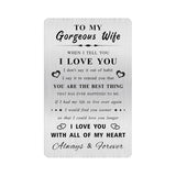 Wife Valentines Gifts Card, Meaningful Birthday Card, My Wife Christmas Gifts From Husband, Mothers Day Present For Anniversary