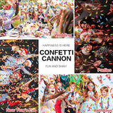 12 Pack Multicolor Biodegradable Confetti Cannons for Party Celebrations