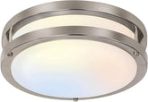 10 Inch Brushed Nickel LED Ceiling Light 5CCT Dimmable Flush Mount Fixture