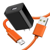 Fast Charging Power Cable for Video Doorbell Camera Battery Replacement Orange